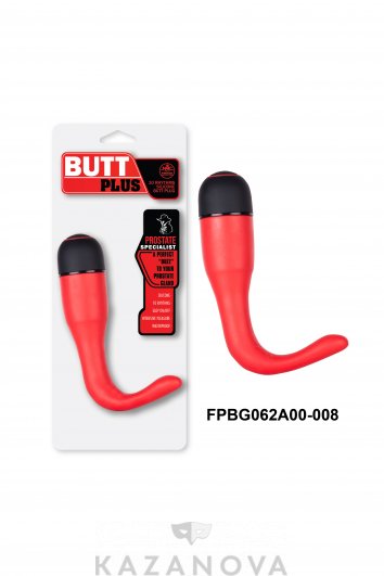 Вибратор для стимуляции точки G Butt Plus красный