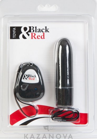 Фото-2 Вибратор ToyFa Black&Red на дистанционном управлении черный 11 см 009