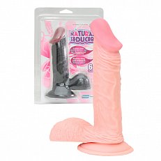 Фаллоимитатор на присоске Natural Seduced на присоске реалистичный с мошонкой