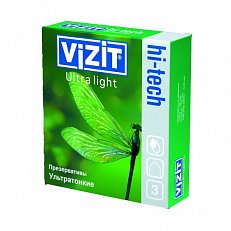 Презервативы ультратонкие VIZIT Hi-tech Ultra light 3 шт.