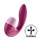Фото-1 Вибратор с вакуумным стимулятором Satisfyer Supernova бордовый