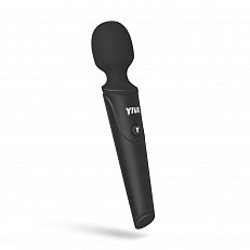 Вибромассажер Yiva Power Massager перезаряжаемый из медицинского силикона черный