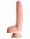 Фото-2 Фаллоимитатор King Cock Plus Soft Skin реалистичный на присоске телесный 24,1 см