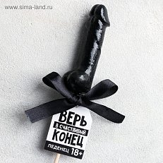 Леденец на палочке "Верь в счастливый конец" со вкусом черника 30 г