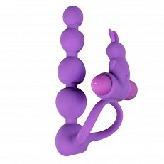 Вибронасадка EasyToys Triple Plesure для двойного проникновения фиолетовая