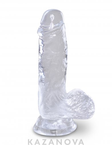 Фаллоимитатор King Cock реалистичный на присоске прозрачный 15,2 см