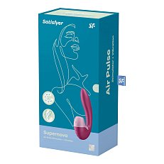 Вибратор с вакуумным стимулятором Satisfyer Supernova бордовый