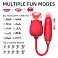 Фото-4 Вакуум-волновой бесконтактный стимулятор клитора Rose Vibrator с вибрацией 10 режимов красный
