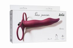 Насадка для двойного проникновения Lola Games Flirtini с вибрацией Wine red