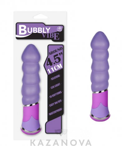Вибратор Bubbly Vibe NMC из силикона фиолетовый 11 см 082