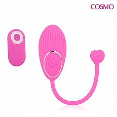 Виброяйцо Cosmo Lady's Secret многорежимное с пультом д/у розовое