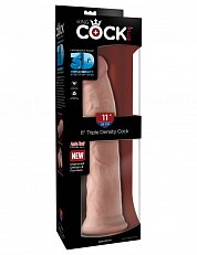 Фаллоимитатор King Cock Plus Soft Skin реалистичный на присоске телесный 29,2 см