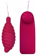 Виброяйцо рельефное Erowoman-Eroman 8 см розовое