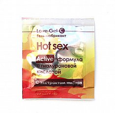 Возбуждающий любрикант 4 мл Lovegel Hot Sex на водной основе
