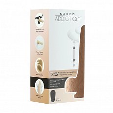 Вибратор с вращением Addiction Naked с пультом д/у 19 см