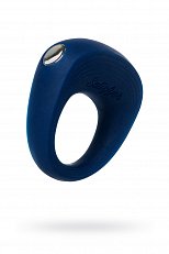 Кольцо Satisfyer Power Ring синее эрекционное с вибрацией