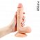 Фото-2 Фаллоимитатор EroWoman Realistic телесный реалистичный с мошонкой на присоске 20,5 см