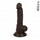 Фото-1 Фаллоимитатор EroWoman Realistic черный реалистичный с мошонкой на присоске 19 см