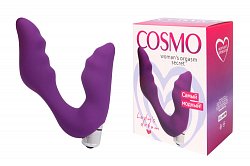 Вибромассажер Cosmo для G-точки и клитора из силикона фиолетовый 089