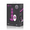 Анальная втулка B-Vibe Triplet с вибрацией фиолетовая