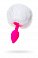 Анальная втулка ToyFa ToDo Sweet Bunny из силикона с белым мехом