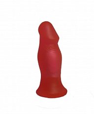 Анальный плаг-фаллос LoveToy гелевый розовый 14 см