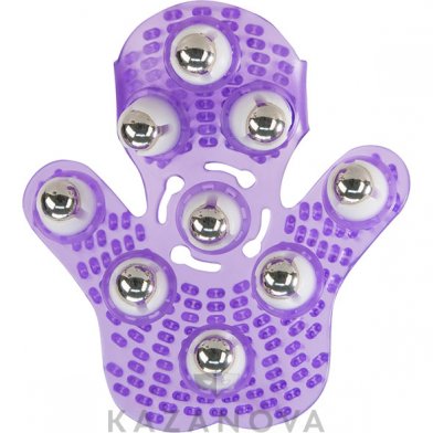 Фото-2 Перчатка массажная Roller Balls Massager фиолетовая