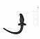 Фото-1 Анальная втулка Easytoys Dog Tail Plug small из силикона с хвостом черная