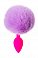 Фото-8 Анальная втулка ToyFa ToDo Sweet Bunny из силикона с фиолетовым мехом