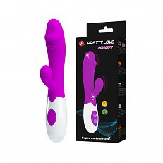 Вибратор Pretty Love Snappy со стимулятором клитора из силикона фиолетовый