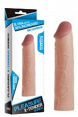 Удлиняющая насадка LoveToy 17 см телесная