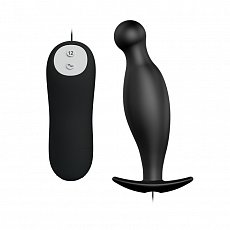 Анальная втулка с вибрацией Special Anal Stimulation 12 режимов из медицинского силикона черная