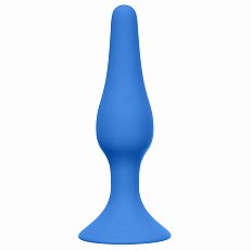 Анальная втулка Lola Toys Slim Anal Plug XL силиконовая синяя