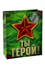 Пакет подарочный "Ты - Герой" M/L