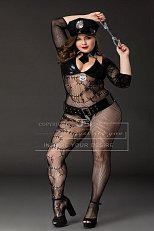 Костюм JSY Police: боди, лиф, стринги, пояс, галстук, фуражка, и наручники