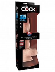 Фаллоимитатор King Cock Plus Soft Skin реалистичный на присоске телесный 28 см