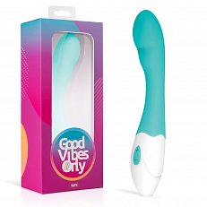 Вибратор Good Vibes Only Tate перезаряжаемый из медицинского силикона бирюзовый