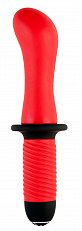Вибратор ToyFa Black&Red с двойным мотором силиконовый красный 340