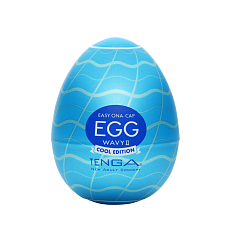 Мастурбатор с рельефом в виде волн EGG Wavy 2 Cool Edition