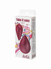 Виброяйцо Lola Games Take It Easy Best с пультом д/у бордовое