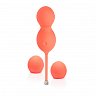 Фото-7 Тренажер Кегеля с вибрацией и сменными насадками разного веса We-Vibe Bloom оранжевый