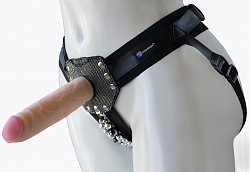 Страпон Style Emmy на трусиках с насадкой из киберкожи 900