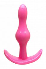 Анальная втулка Jelly Pleasure Pink из геля розовая 8 см