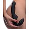 Фото-3 Страпон женский анатомический U Strap Slim Rider с вибрацией черный