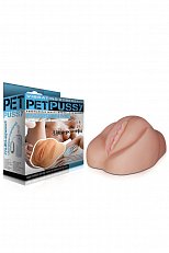 Вагина с виброяйцом LoveToy 16 см телесная из киберкожи