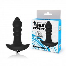 Анальная втулка Sex Expert Vibe Plesuare из силикона с вибрацией 177