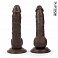 Фото-1 Фаллоимитатор EroWoman Realistic коричневый реалистичный с мошонкой на присоске 19,5 см