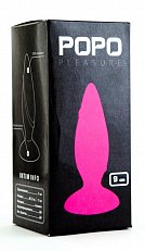 Анальная втулка POPO Pleasure нежная из силикона розовая 11 см 302